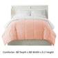 Genoa Queen Size Box Quilted Reversible Comforter The Urban Port White and Pink BM202047