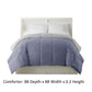 Genoa Queen Size Box Quilted Reversible Comforter The Urban Port Silver and Blue BM202048