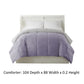 Genoa King Size Box Quilted Reversible Comforter The Urban Port Purple and Gray BM202059