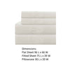 Lanester 3 Piece Polyester Twin Size Sheet Set By Casagear Home White BM202129