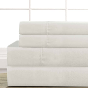 Lanester 3 Piece Twin Sheet Set | Polyester | White