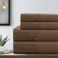 Lanester 3 Piece Polyester Twin XL Size Sheet Set By Casagear Home, Brown