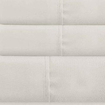 Lanester 3 Piece Polyester Twin XL Size Sheet Set By Casagear Home White BM202151