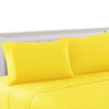 Bezons 4 Piece Queen Size Microfiber Sheet Set By Casagear Home, Yellow
