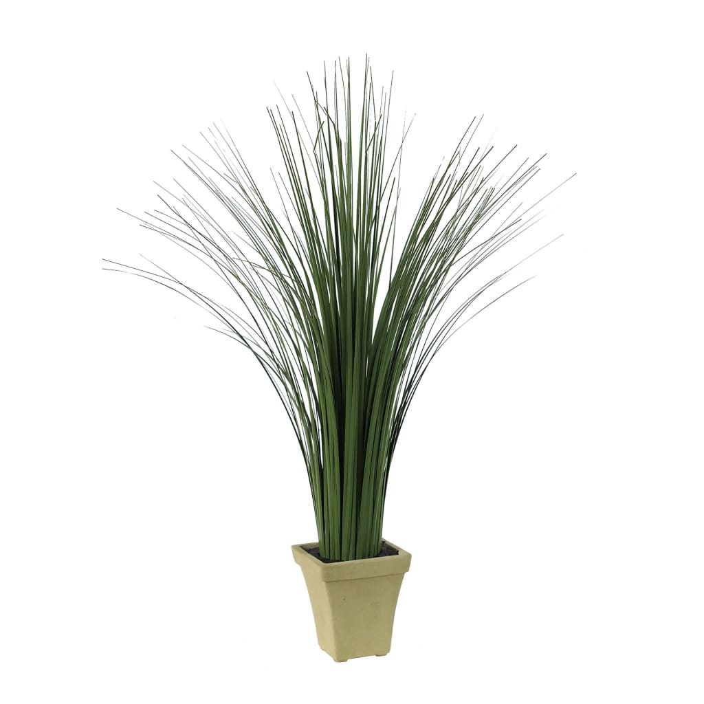 Decorative Polyester Real Like Grass with Ornamental Pot, Green - BM202282 By Casagear Home