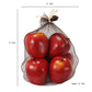 Decorative 6 Piece Artificial Apple in Plastic Net Bag Red- BM202284 BM202284