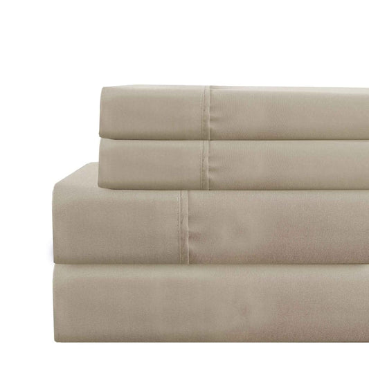 Lanester 4 Piece Full Size Deep Pocket Sheet Set By Casagear Home, Taupe Gray
