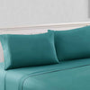 Bezons 4 Piece King Size Microfiber Sheet Set with 1800 Thread Count, Teal Blue