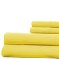 Bezons 4 Piece King Size Microfiber Sheet Set with 1800 Thread Count Yellow BM202326
