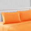 Bezons 4 Piece King Size Microfiber Sheet Set with 1800 Thread Count, Orange
