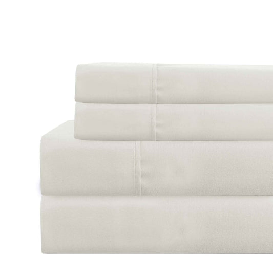 Lanester Queen Sheet Set | 4 Piece | Deep Pocket | White