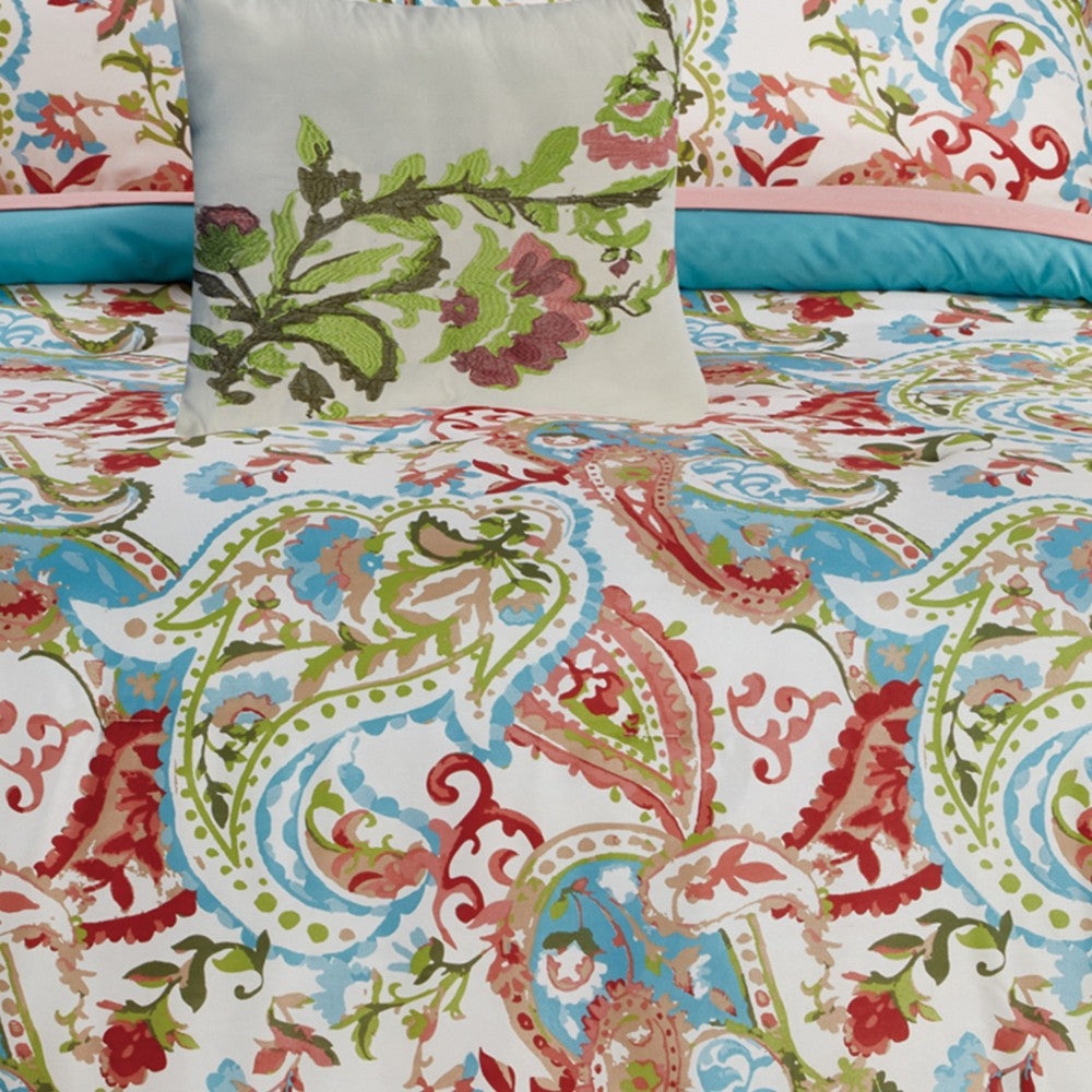 Caen 8 Piece Printed Reversible Full Size Comforter Set The Urban Port Multicolor By Casagear Home BM202729