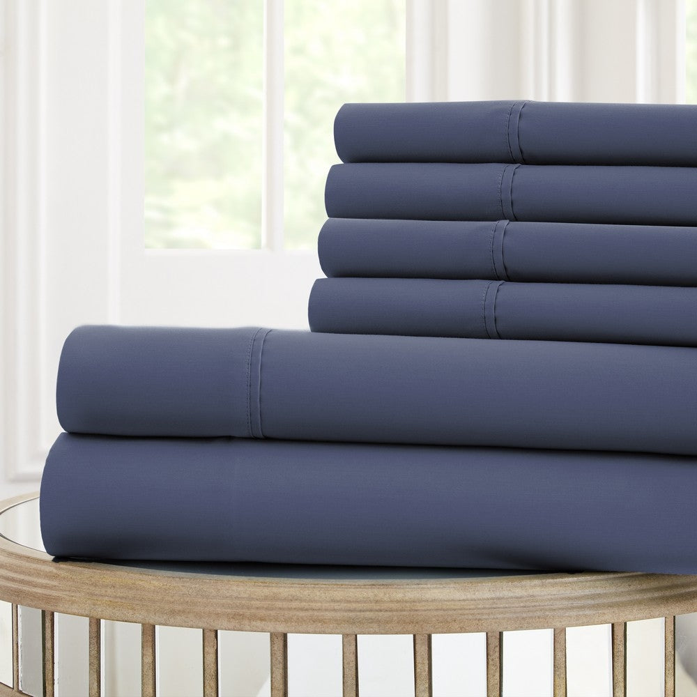 Forli Queen Sheet Set | 6 Piece | Nano Tech | Microfiber | Blue