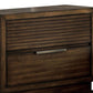 2 Drawer Rustic Style Wooden Nightstand with Finger Pull Handle Brown - BM203203 BM203203