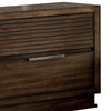 2 Drawer Rustic Style Wooden Nightstand with Finger Pull Handle Brown - BM203203 BM203203