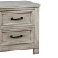 Transitional 2 Drawer Wooden Nightstand with Molded Trim Antique white - BM203220 BM203220