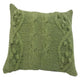 Pillow | 20 x 14 | Cotton | Cable Knit | Twisted Details | Green