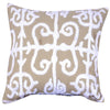 Pillow | 20 x 16 | Cotton | Vermicular Pattern | Brown & White