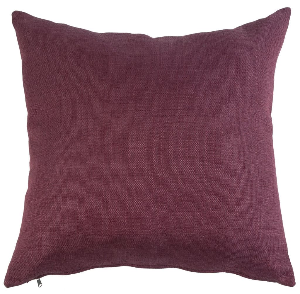 23 x 23 Inch Linen Fabric Pillow with Polyester Fiber Insert, Set of 2, Purple - BM203560 By Casagear Home