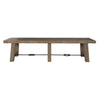 Handcrafted Reclaimed Wood Dining Bench with Grains Distressed Gray - BM203606 BM203606