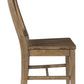 Reclaimed Wood Dining Chair with Fiddle Back Set of 2 Distressed Gray - BM203607 BM203607