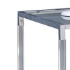 Glass Top Metal End Table with Open Bottom Shelf Silver and Clear - BM203953 By Casagear Home BM203953