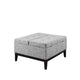 Storage Coffee Table | Square | Tufted | Fabric | Black & Gray