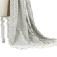 Latina Cotton Throw with Decorative Fringe Set of 2 Gray By Casagear Home BM204217