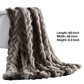 Eus Faux Fur Braided Reverse Flannel Throw The Urban Port Brown and Gray By Casagear Home BM204276