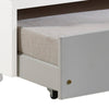 Mission Style Wooden Twin Size Daybed Trundle with Caster Wheels White By Casagear Home BM204335