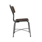 Wood and Metal Dining Side Chairs Set of Two Brown and Black - BM204365 By Casagear Home BM204365