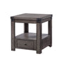 Wooden End Table with Open Bottom Shelf and One Drawer, Gray - BM204478 By Casagear Home