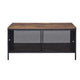 Metal Coffee Table with 1 Bottom Shelf and Mesh Design Brown and Gray - BM204492 By Casagear Home BM204492