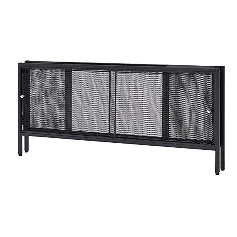 Metal Coffee Table with 1 Bottom Shelf and Mesh Design Brown and Gray - BM204492 By Casagear Home BM204492
