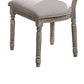 Wooden Chair with Fabric Upholstered Seating Set of 2 Gray and Brown - BM204528 By Casagear Home BM204528
