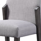 Wood and fabric Upholstered Dining Chairs Set of 2 Gray and Black - BM204541 By Casagear Home BM204541