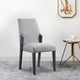 Dining Chair | Wood & Fabric | Set of 2 | Gray & Black