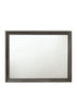 Transitional Style Wooden Decorative Mirror with Beveled Edges, Gray - BM204562 By Casagear Home