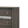 Transitional Style 6 Drawer Wooden Chest with Bracket Feet Gray By Casagear Home BM204564
