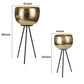 Modern Metal Hammered Bowl with Tripod Legs Set of 2 Gold and Black - BM205274 By Casagear Home BM205274