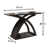Sofa Table with X-Cross Base Support and Open Bottom Shelf Brown - BM205365 By Casagear Home BM205365