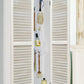 3 Panel Foldable Wooden Shutter Screen with Straight Legs White - BM205398 By Casagear Home BM205398