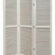 3 Panel Foldable Wooden Shutter Screen with Straight Legs White - BM205398 By Casagear Home BM205398