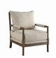 Accent Chair | Spindle Back | Fabric Upholstered | Beige & Brown
