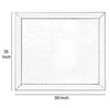 Wooden Framed Mirror with Rectangular Shape Silver and White - BM205572 By Casagear Home BM205572