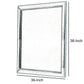 Transitional Style Mirror with Raised Wooden Frame Brown and Silver - BM205580 By Casagear Home BM205580