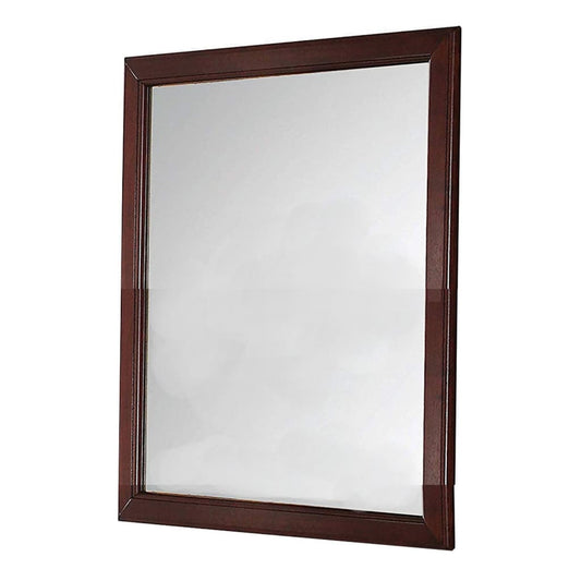 Mirror | Transitional Style | Raised Wood Frame | Brown & Silver