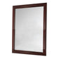 Transitional Style Mirror with Raised Wooden Frame, Brown and Silver - BM205580 By Casagear Home