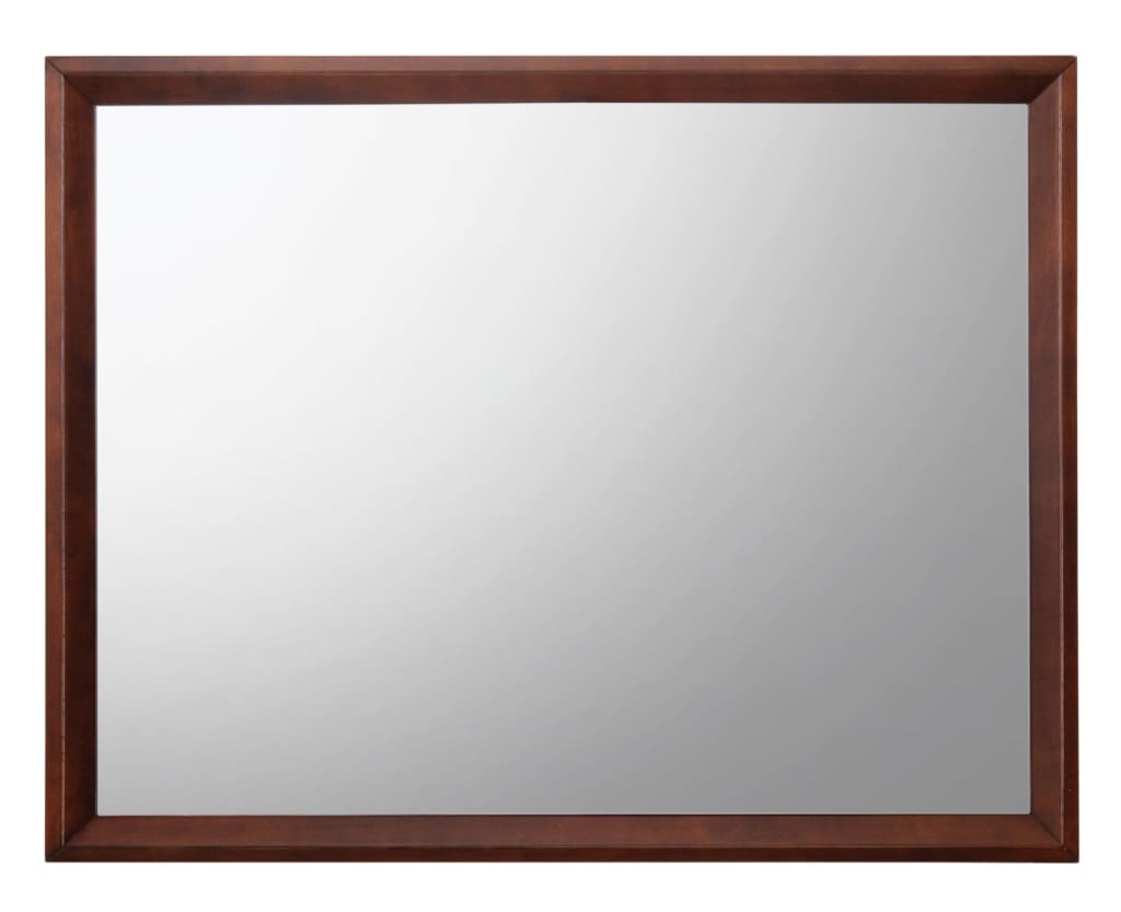 Rectangular Shape Wooden Frame with Mirror Encasing, Brown and Silver - BM205628 By Casagear Home