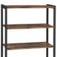 Wooden Storage Cabinet with 3 Open Shelves and 2 Doors Brown and Black - BM205657 By Casagear Home BM205657